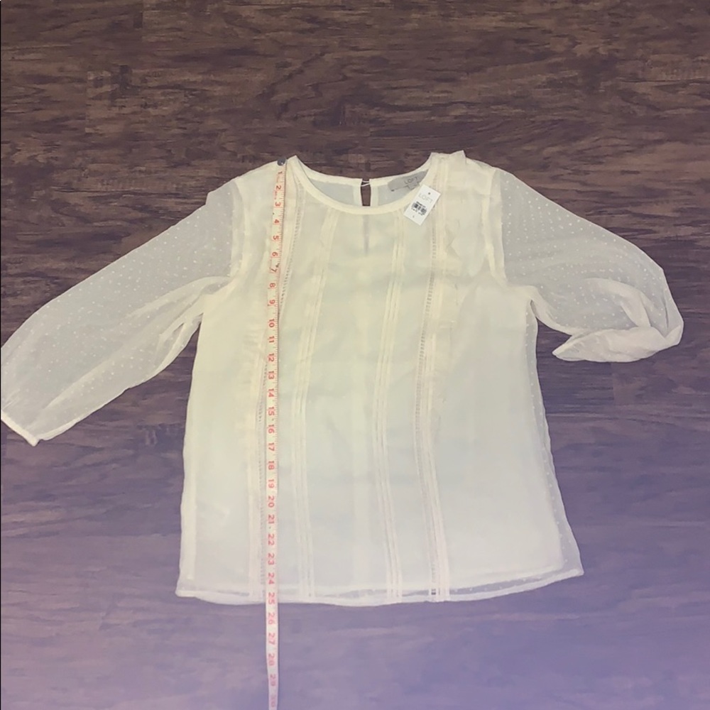 Sheer Ruffle Detail Blouse - Picture 6 of 7